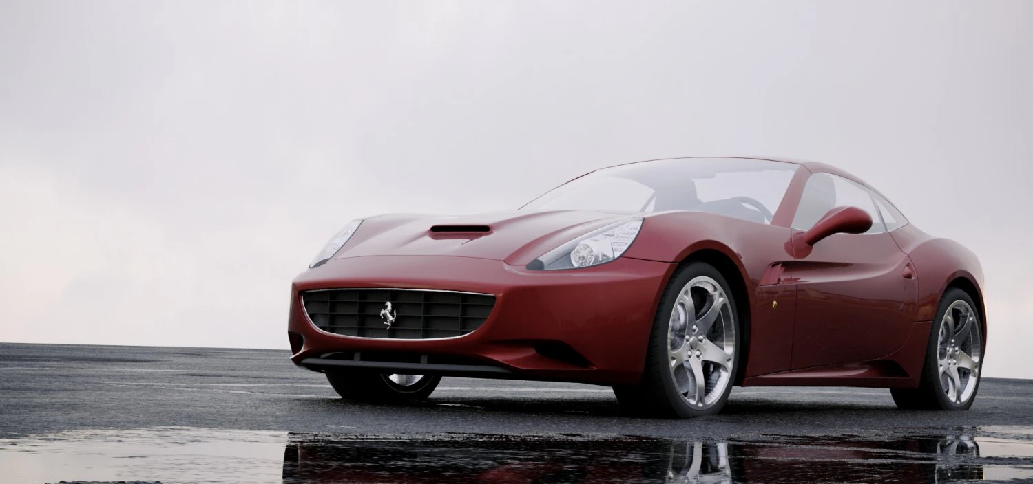 ferrari california 2009 3D Model .c4d .max .obj .3ds .fbx .stl .blend