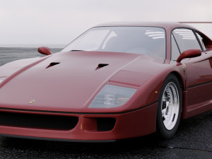 ferrari f40 1987 3D Model
