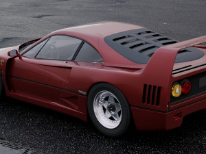 ferrari f40 1987 3D Model
