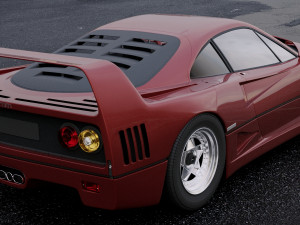 ferrari f40 1987 3D Model