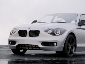 1-series coupe 5door 2011 3D Model