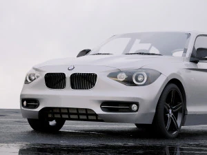 1-series coupe 5door 2011 3D Model