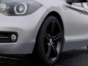 1-series coupe 5door 2011 3D Model