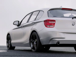 1-series coupe 5door 2011 3D Model