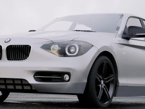 1-series coupe 5door 2011 3D Model