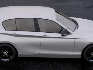 1-series coupe 5door 2011 3D Model