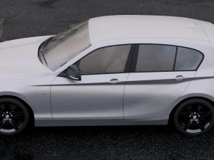 1-series coupe 5door 2011 3D Model