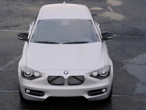1-series coupe 5door 2011 3D Model