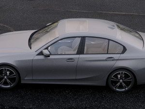 3 series g20 sport sedan 2019 detailed interior 3D Модель