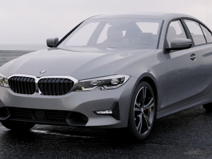 3 series g20 sport sedan 2019 detailed interior 3D Модель