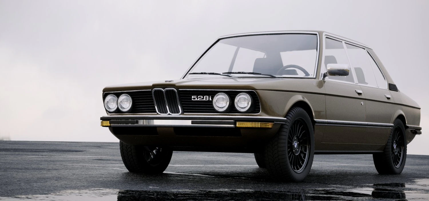 5-series e12 sedan 1978 3D Model .c4d .max .obj .3ds .fbx .stl .blend