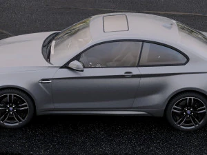 coupe 2-series m2 2016 with interior 3D Model
