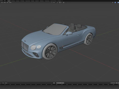 Bentley Continental GT Convertible 2020 3D Model