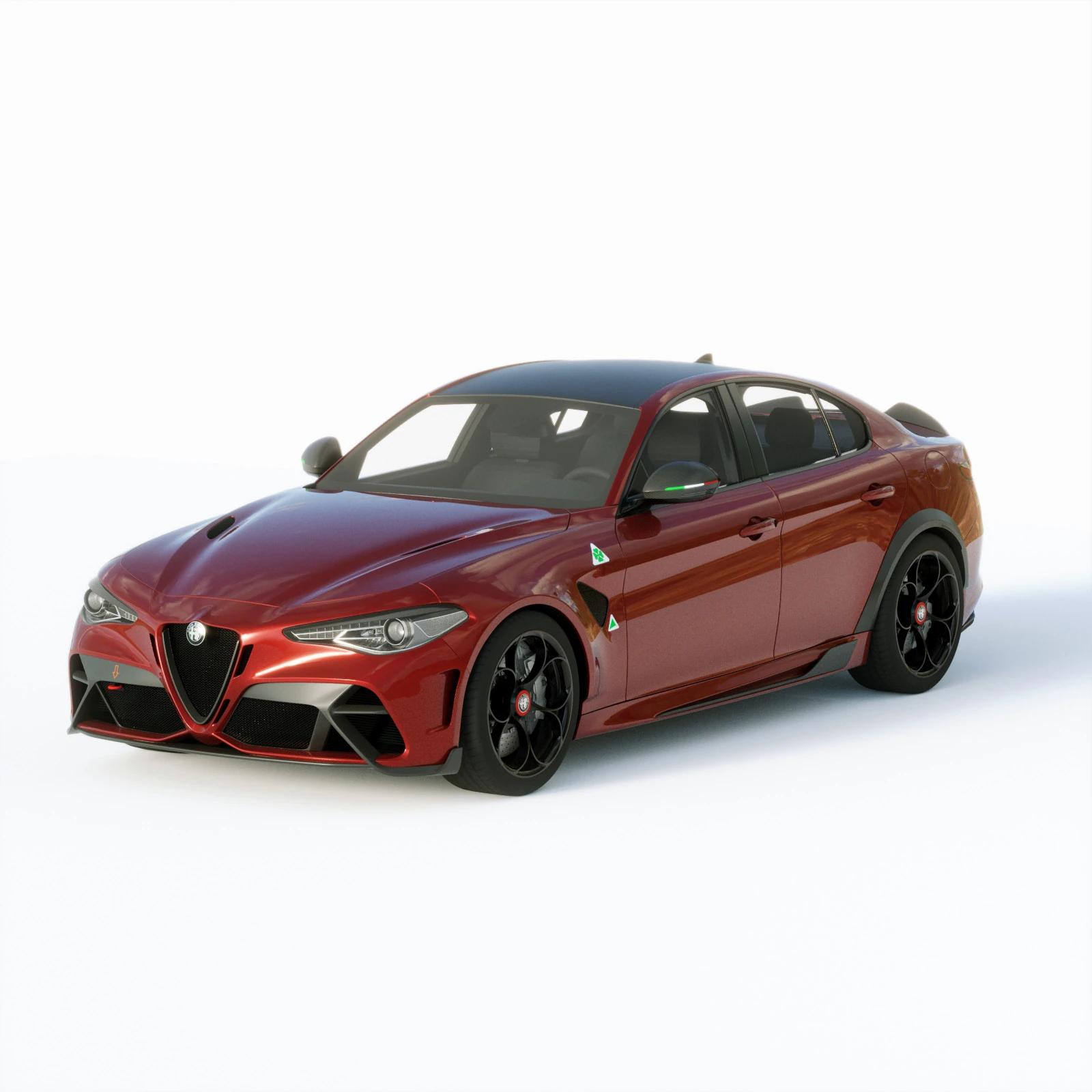Alfa Romeo Giulia 2021 3D Model .c4d .max .obj .3ds .fbx .stl .blend