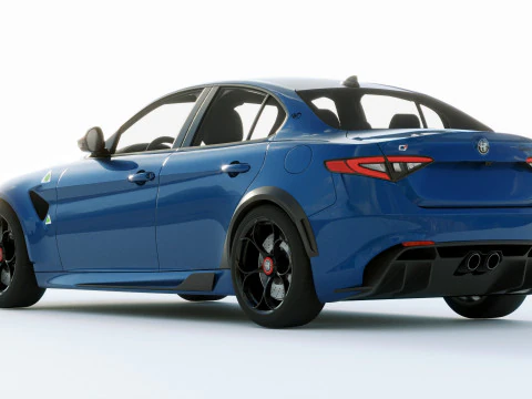 Alfa Romeo Giulia GTAM 2021 3D Model