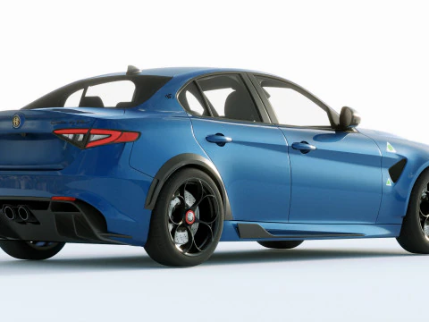 Alfa Romeo Giulia GTAM 2021 3D Model