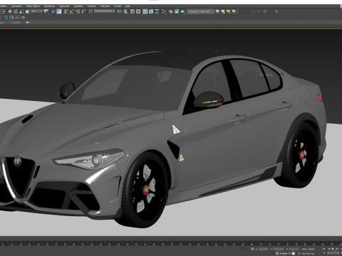 Alfa Romeo Giulia GTAM 2021 3D Model