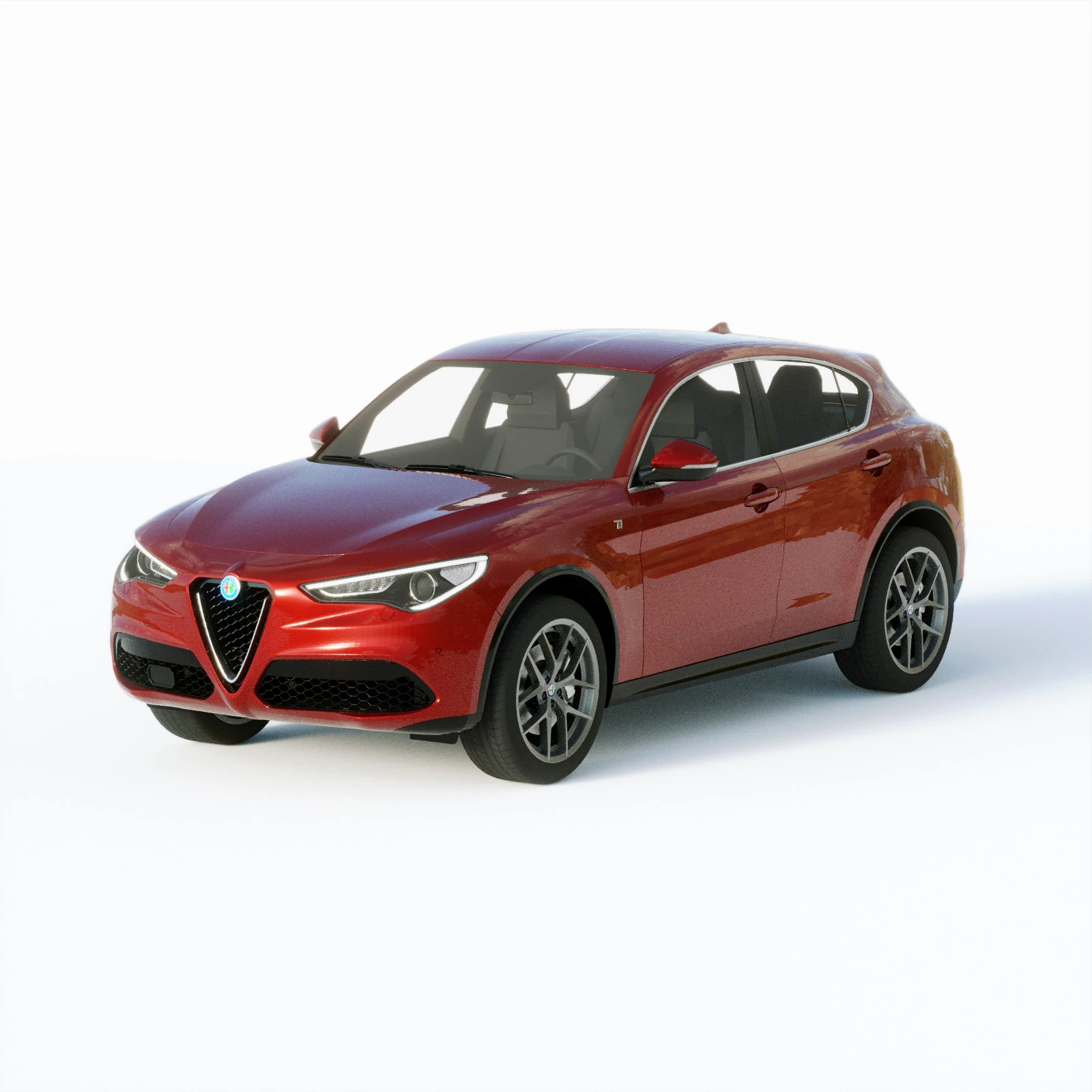 Alfa Romeo Stelvio Ti 2020 3D Model .c4d .max .obj .3ds .fbx .stl .blend 