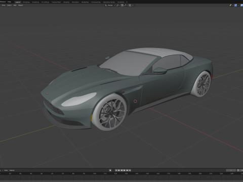 Aston Martin DB11 Volante 2019 3D Модель