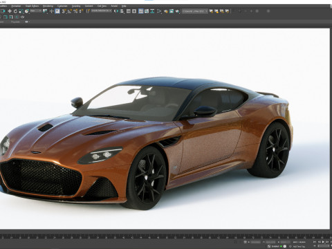 Aston Martin DBS Superleggera 2019 3D Модель
