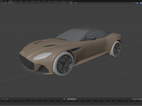 Aston Martin DBS Superleggera 2019 3D Модель