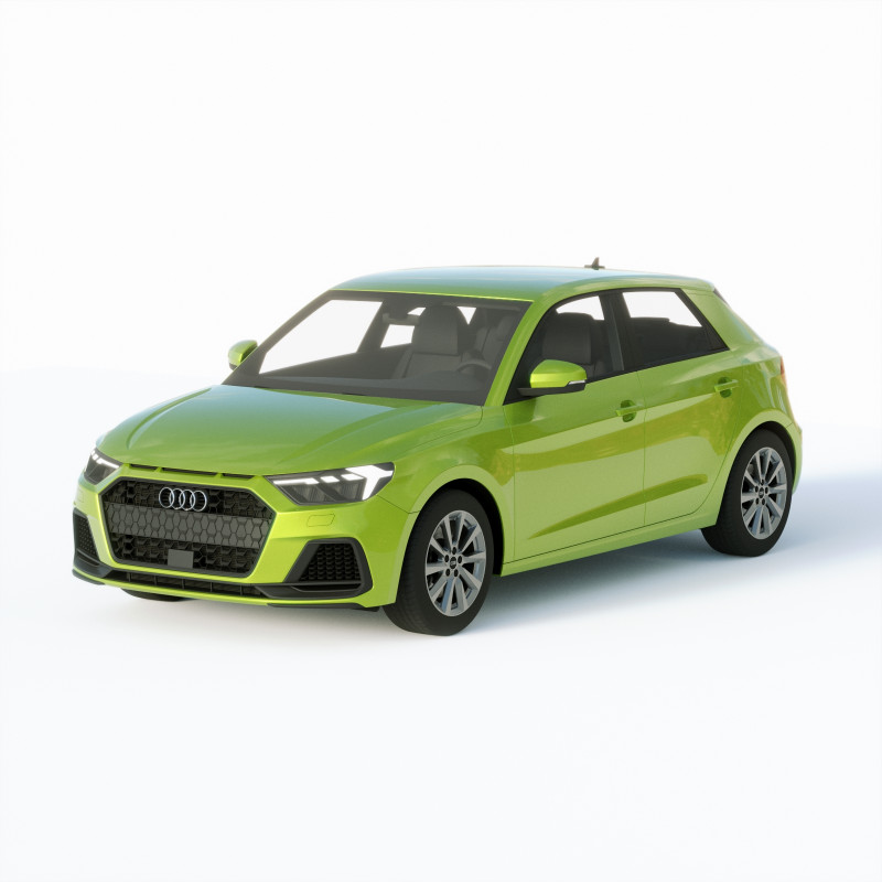 Audi A1 2019 3D Модель .c4d .max .obj .3ds .fbx .stl .blend 