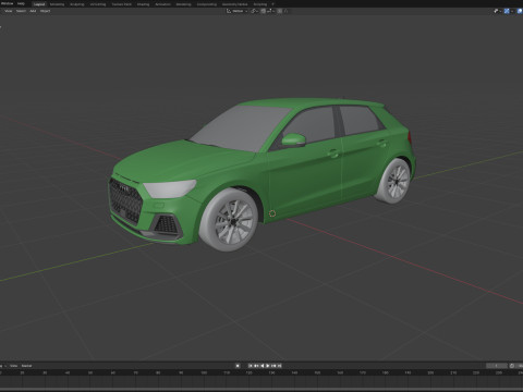 Audi A1 2019 3D Модель