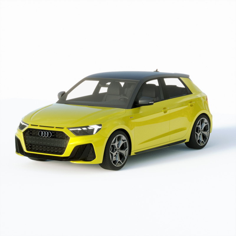 Audi A1 S-line 2019 3D Modell .c4d .max .obj .3ds .fbx .stl .blend