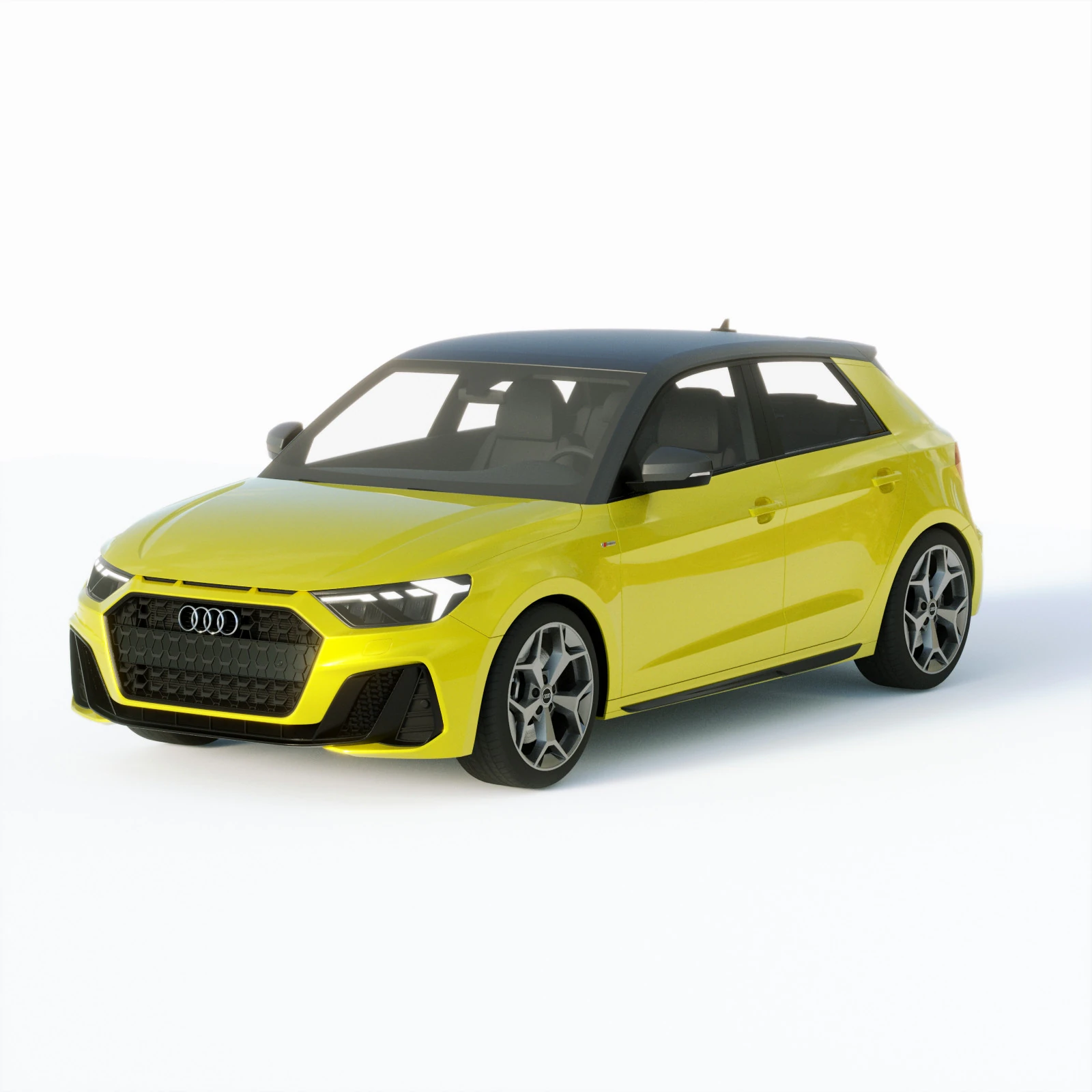 Audi A1 S-line 2019 3D Model .c4d .max .obj .3ds .fbx .stl .blend 