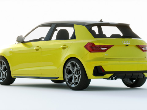 Audi A1 S-line 2019 3D Modell