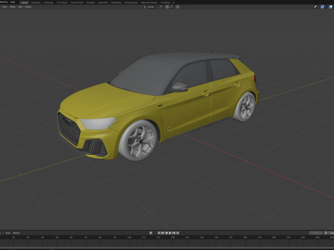 Audi A1 S-line 2019 3D Modell