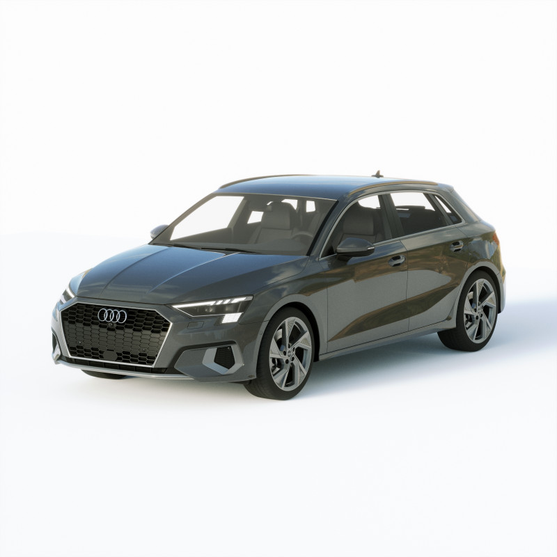 Audi A3 2021 Modelo 3D .c4d .max .obj .3ds .fbx .stl .blend 