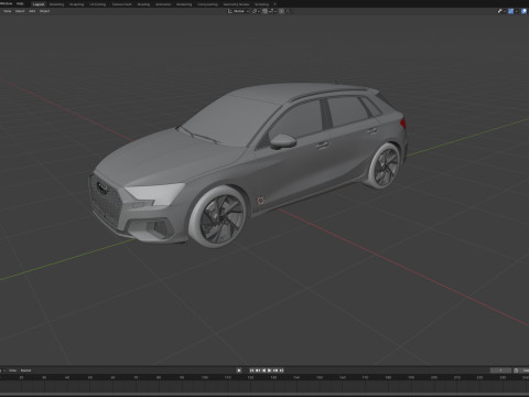 Audi A3 2021 Modelo 3D