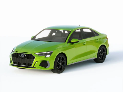 Audi A3 Sedan linha S 2021 Modelo 3D