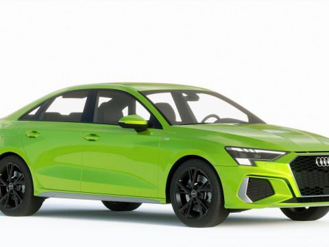 Audi A3 Sedan S-line 2021 Modelo 3D