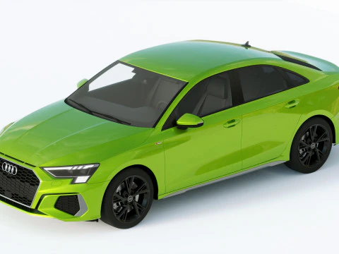 Audi A3 Sedan S-line 2021 3D Model
