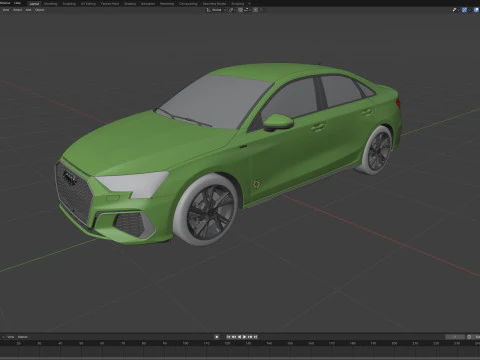 Audi A3 Sedan S-line 2021 3D Model