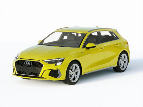 Audi A3 S-line 2021 3D Model