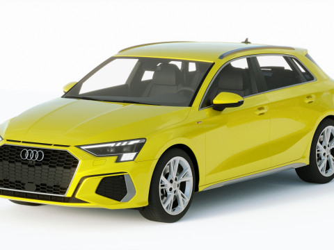 Audi A3 S-line 2021 3D Model