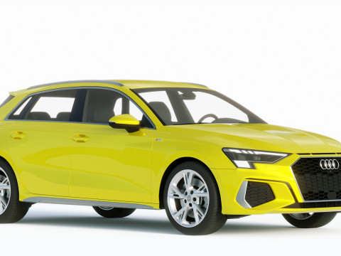 Audi A3 S-line 2021 3D Model