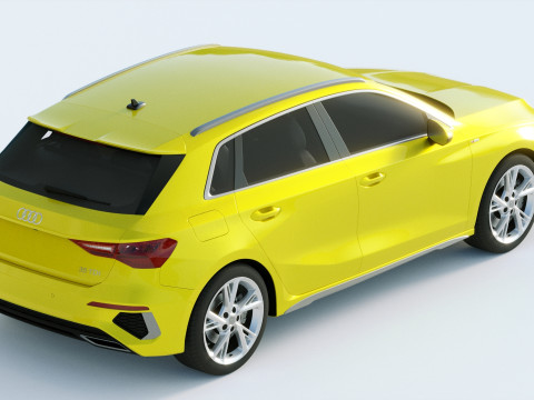Audi A3 S-line 2021 3D Model