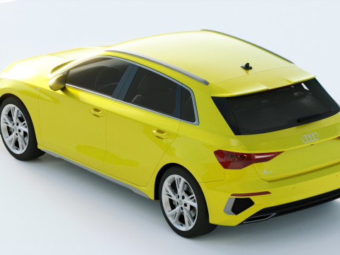 Audi A3 S-line 2021 3D Model