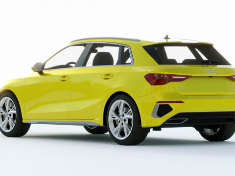 Audi A3 S-line 2021 3D Model