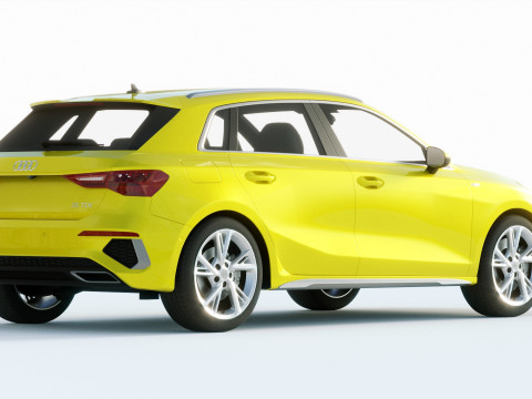 Audi A3 S-line 2021 3D Model