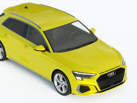 Audi A3 S-line 2021 3D Model