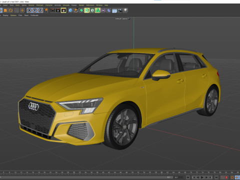 Audi A3 S-line 2021 3D Model
