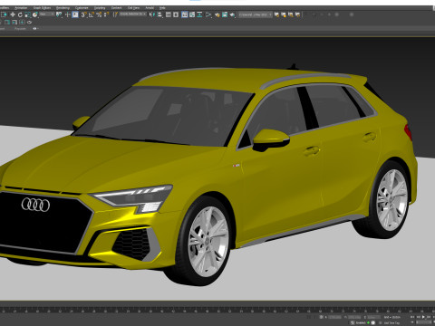 Audi A3 S-line 2021 3D Model