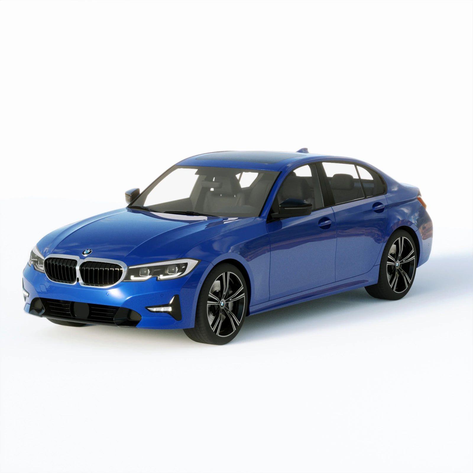 3-series Sedan 2019 3D Model .c4d .max .obj .3ds .fbx .stl .blend 