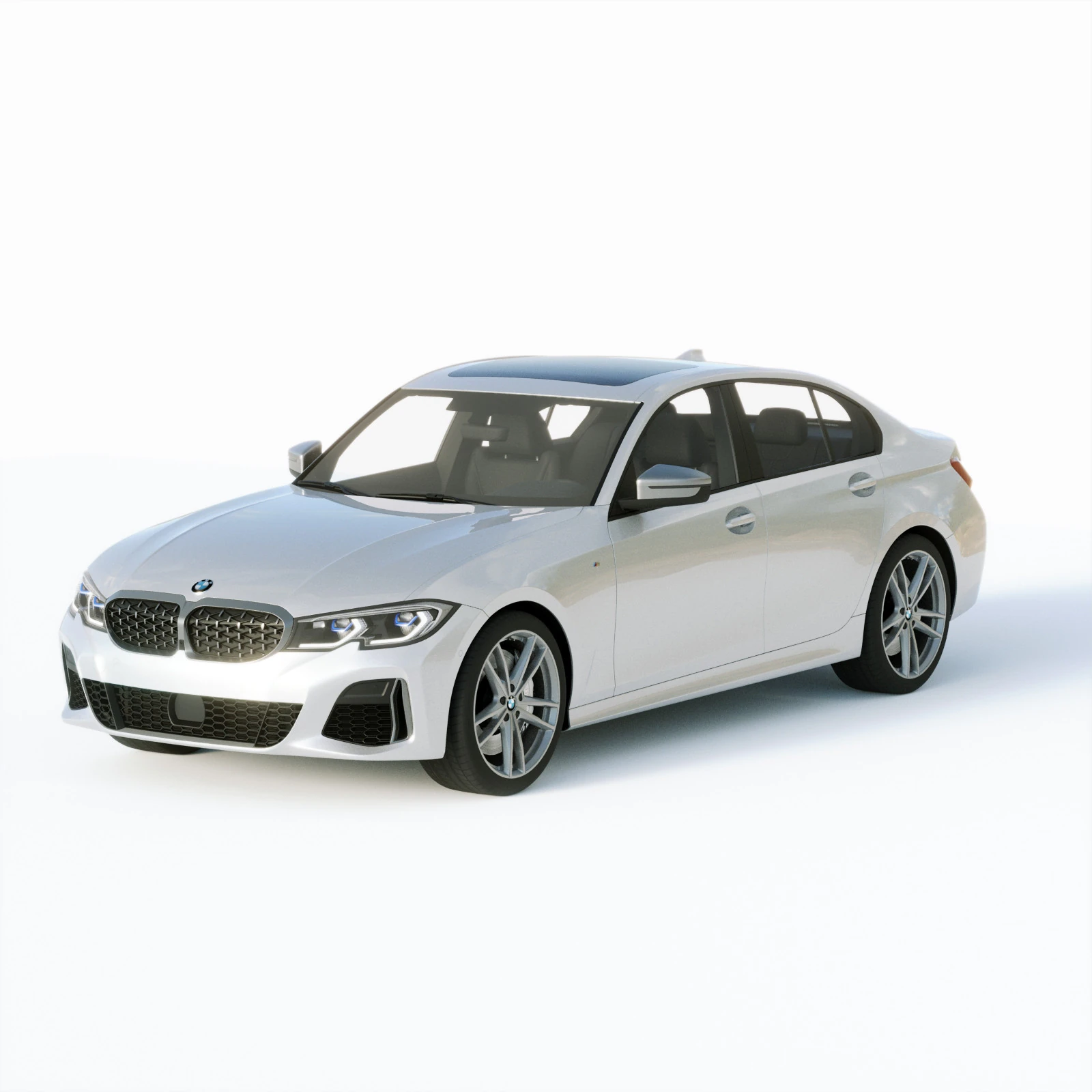 3-series M340 Sedan 2019 3D Model .c4d .max .obj .3ds .fbx .stl .blend 