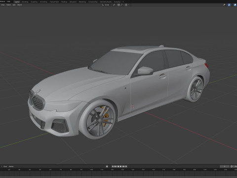 3-series M340 Sedan 2019 3D 모델